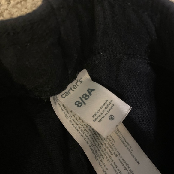 Lot Of 2 Boys SZ 8 Carter's Sweat Pants Blue And Black Adjustable - Picture 8 of 8